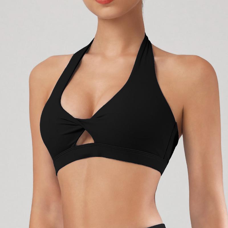 Europäischer & Amerikanischer Neckholder Sport-BH - Rückenfreies Yoga-Top für Damen