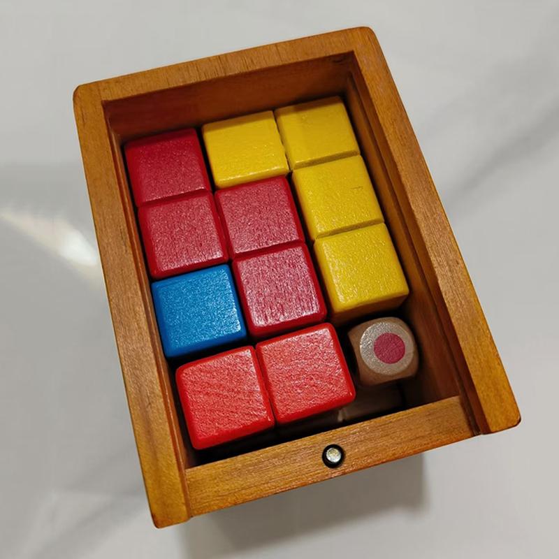 Wooden Magic Box Difficult Brain Teaser Geometric Puzzles for Adults Kids IQ Challenge Logical Thinking Games Educational Toys