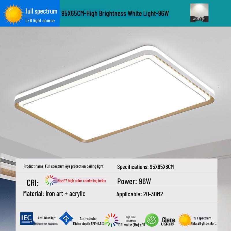 2025 LED Eye-Protecting Full Spectrum Ceiling Light for Bedroom and Living Room - Modern and Simple Design
