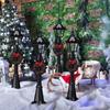 4PCS Small Christmas Mini Street Lamp Desktop Ornaments Miniature Figurines Christmas Figurines Decorations Dollhouse Accessories