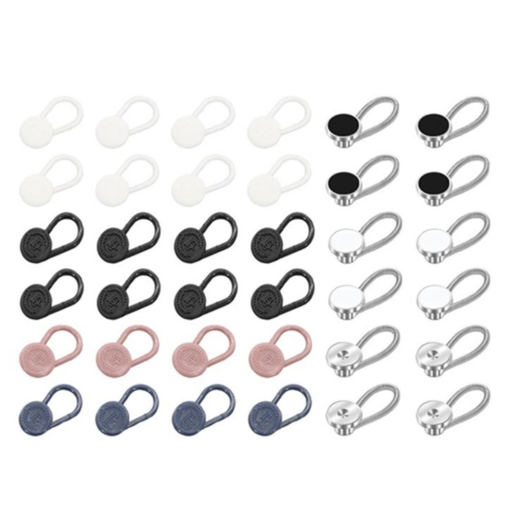 12/16/24/26 pcs Strong Elasticity Button Extenders Button Style Waistband Expander for Jeans