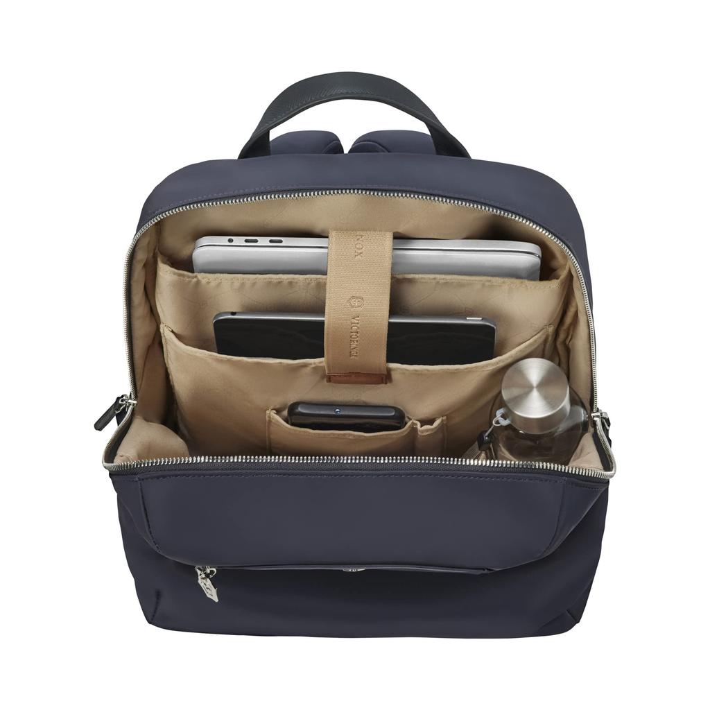 Victorinox Victoria Signature Compact Backpack, Fits 14-inch Laptops and 10-inch Tablets, Lightweight, Slim, Stylish, A4 Size, 16L, Blue, 612204