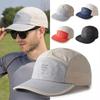 Mesh Flat-brim Sports Cap Color Block Running Cap Men Sun Hat  Summer