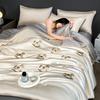 Summer Cool Feeling Ice Silk Summer Cool Quilt Four-Piece Machine Washable Summer Quilt Dormitory Single Quilt Core Double Air Conditioner Quilt