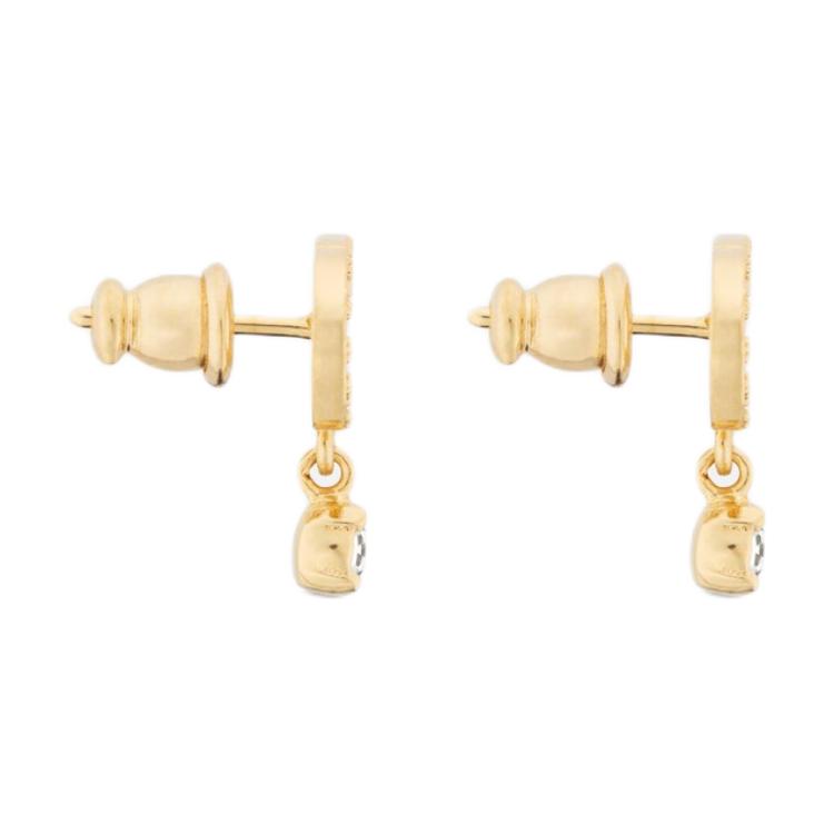 Dior Metallohrringe mit Edelsteindekoration Damenohrringe Gold E3365WOMCYD03S