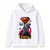 Kids Boys Girls Long Sleeve Hoodie Super Hero Print Casual Pullover Sweatshirt for Children Daily Wear