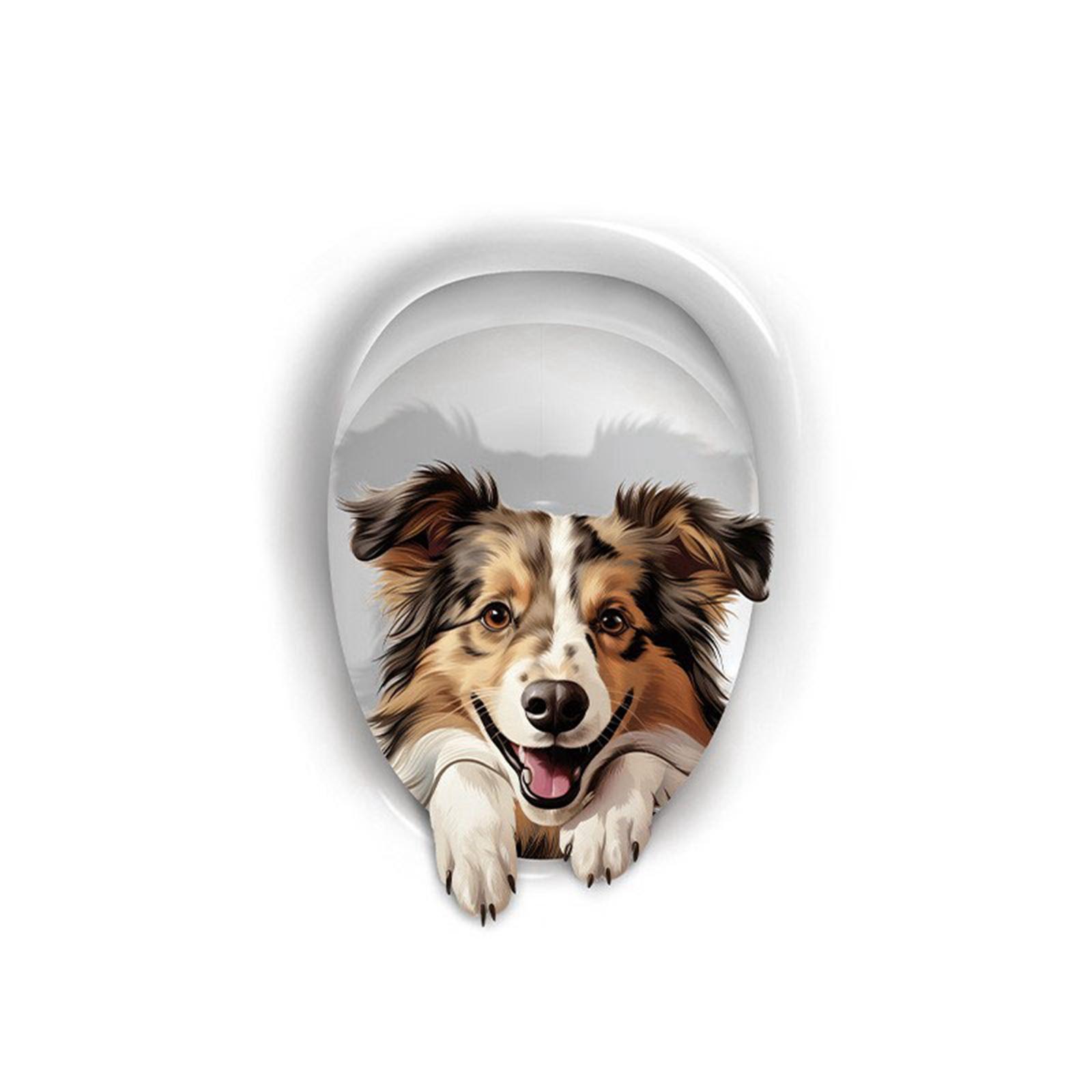 

3D Toilet Wall Stickers, Bathroom Toilet Seat Cover Decoration And Self-adhesive Wall Stickers. One Size белый