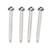 4pcs RC Rear Lower Hinge Pin Steel Aluminum Alloy RC Hinge Pin with M3 Nut for ARRMA 1 7 1 8 Series Silver