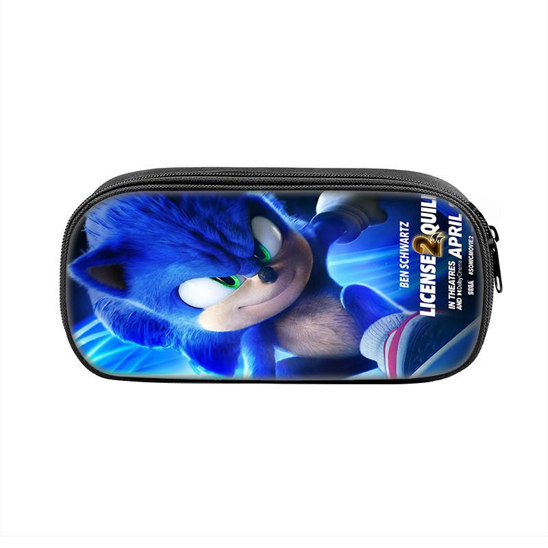 Sonic The Hedgehog Pencil Case With Nylon Material For School Students And Collectors