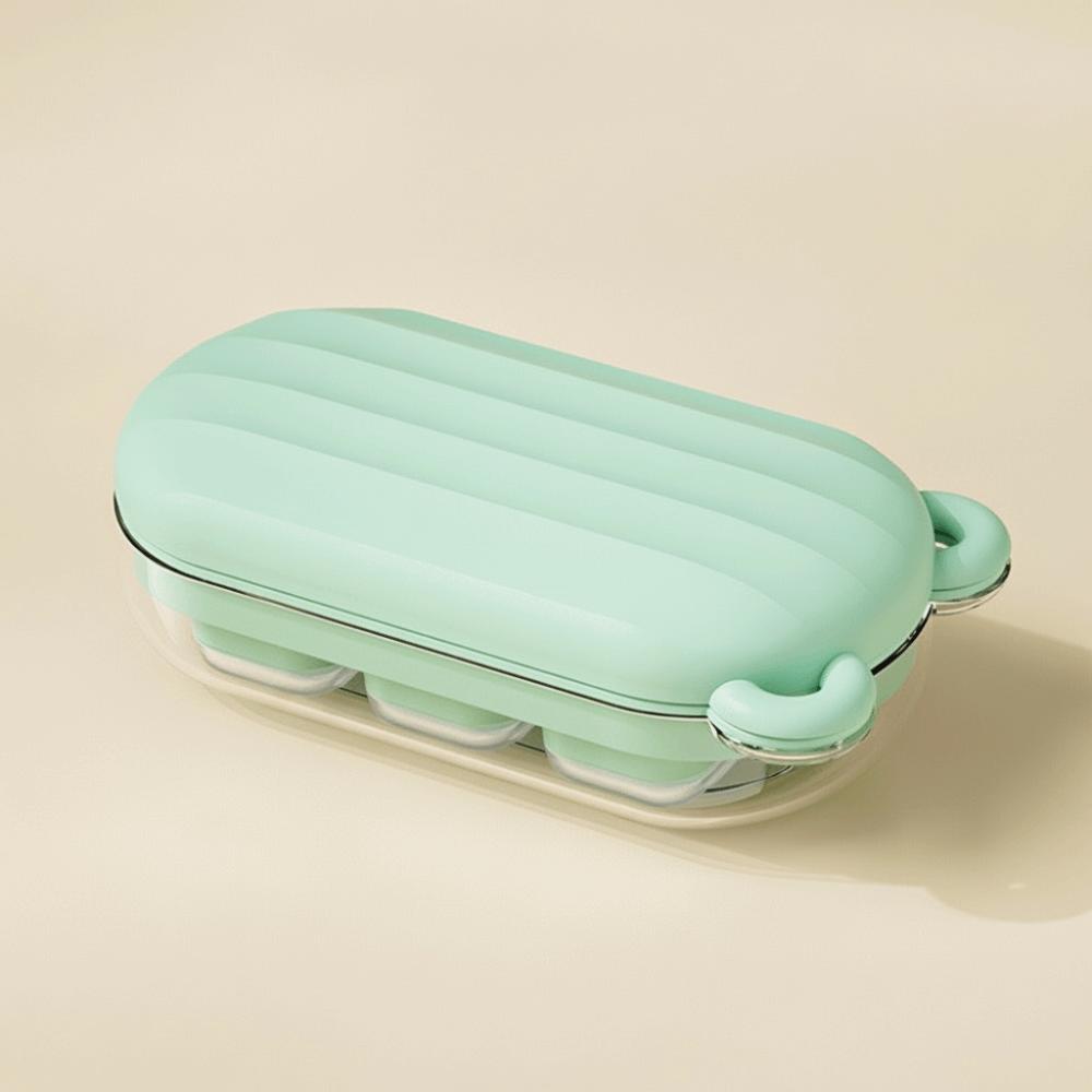 

with Cover Little Bear Ice Grid 6 Grids Ice Grid Tray Creative DIY Ice Maker Summer зелений