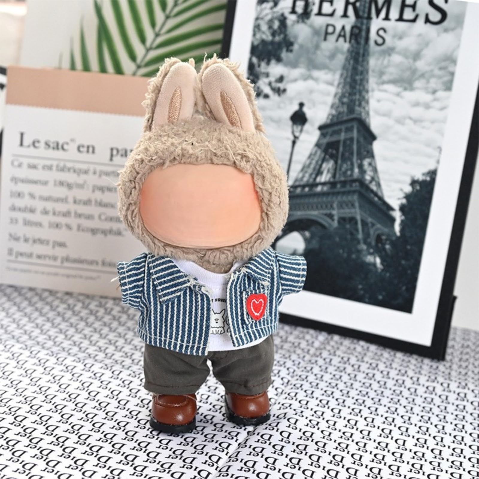 

Уютная одежда для плюшевой игрушки Лабубу, набор для переодевания, одежда для куклы 17 см, аксессуары для Лабубу первого и второго поколения (LBB 06)