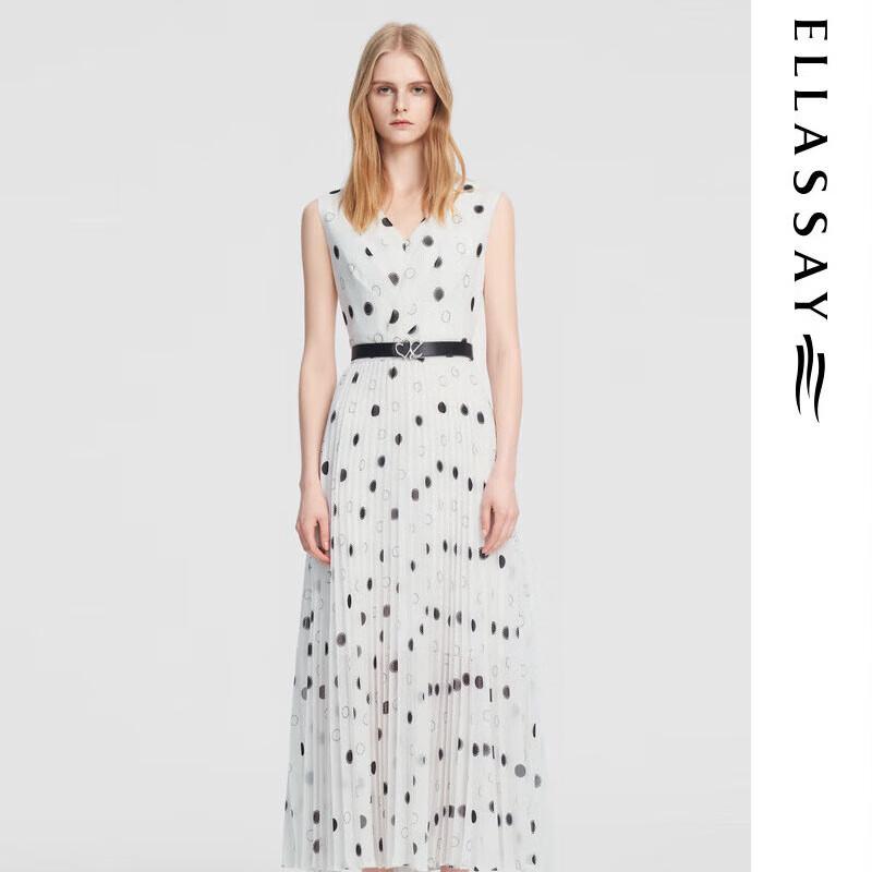 

ELLASSAY Women s Polka Dot V-Neck Dress L