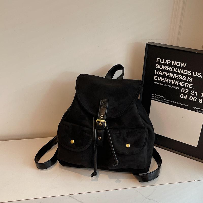 Commuting Retro Suede Women's Backpack, New Trendy and Casual Versatile Backpack, Travel Backpack