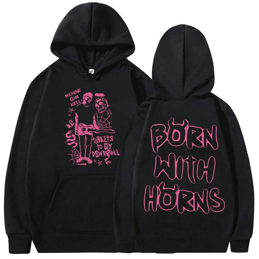 Rapper MGK Machine Gun Kelly Tour 2025 Album Merch Kapuzenpullover Herren Damen Retro Ästhetik Sweatshirt Mode Hohe Qualität Fleece Kapuzenpullover