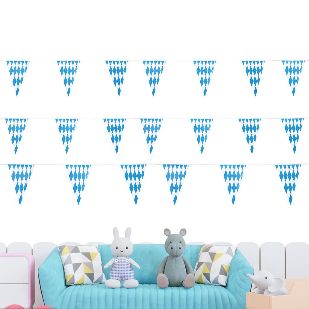 Pennant Banner Flags String Flags Decor 20 Pieces Bunting Banner Themed Decoration for Oktoberfest Party Home Picnic Backyard