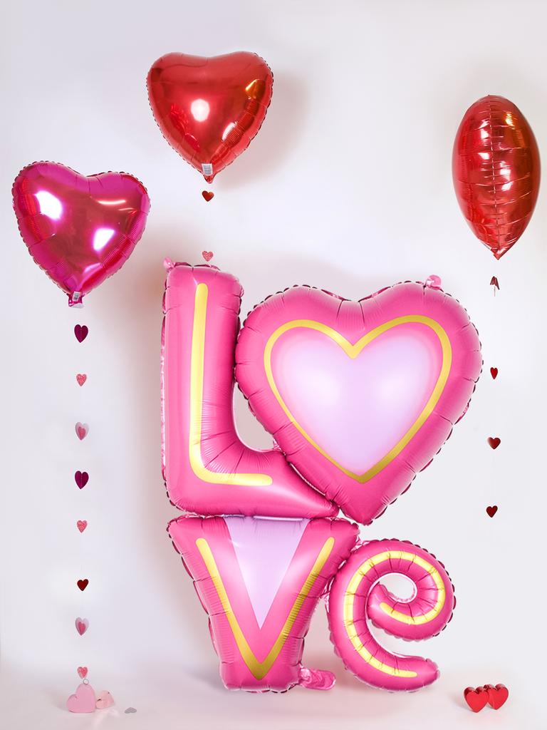 1pc Valentine's Day One-piece Love Aluminum Foil Balloon, for Valentine's Day, Birthday Decoration, Bachelor Party, Anniversary