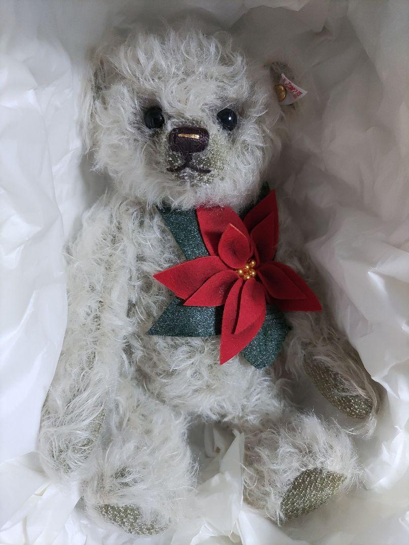 

[USED] Steiff Teddy Bear Poinsettia 2013 Limited Edition