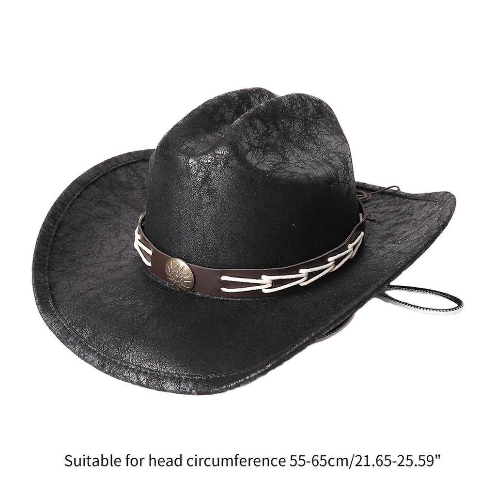 Portable Fishing Hat Gentleman Fisherman Hat Gift for Camping Climbing Lovers Gentleman Wide Brim for Dress-up  Black