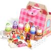 Wooden Afternoon Tea Ice Cream Dessert Simulation Tea Set Suit Portable Box Play House Educational Toys