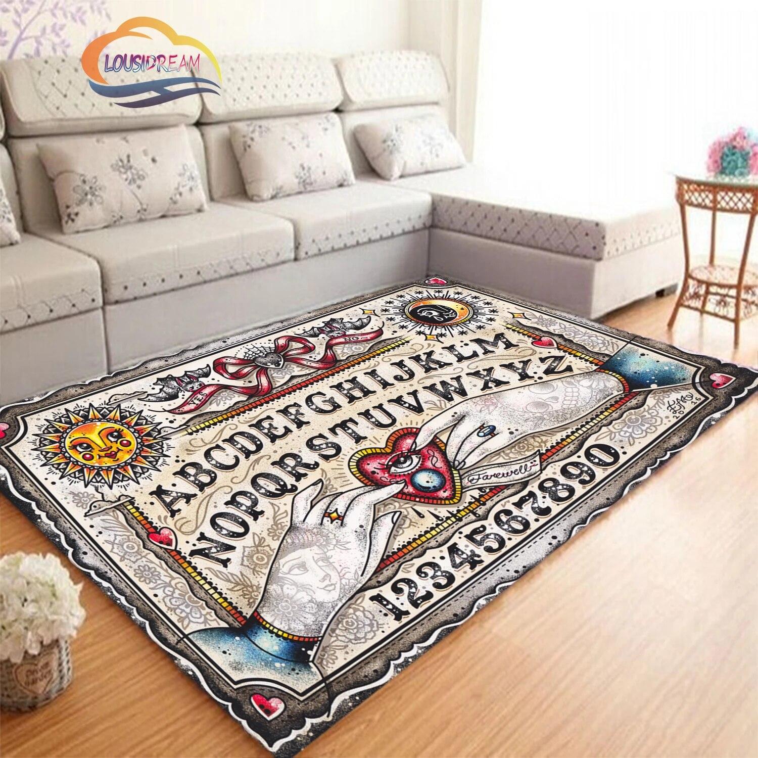 

Ворожіння Килим Чаклунство Килимок Дошка Уіджа руками Окультизм Вітальня Велика площа декоративна підлога нековзний килимок 40cm x 60cm