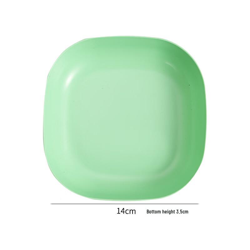ZISIZ Wheat Straw Square 3-Compartment Plates (9-pack)