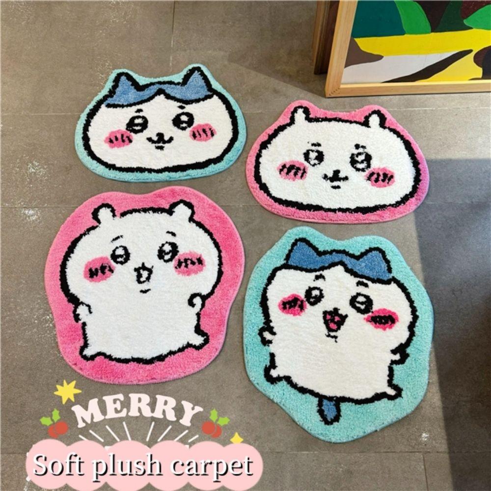 

VIKAMA Cartoon Cute Big Face Floor Mat Waterproof Stain-Resistant Entrance Sofa Living Room Bedroom Home Decoration Carpet 40X60CM(1.3X2FT