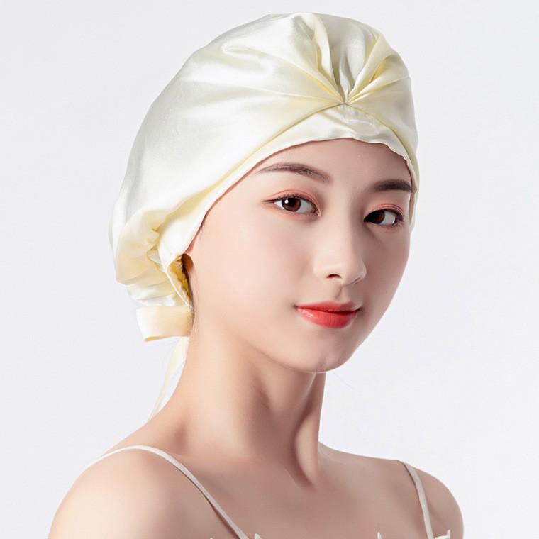 Luxury Pure Silk Turban Designer Silk Satin Sleep Bonnets Women Edge Wraps Mulberry Silk Hair Bonnet