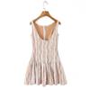 French Retro Sleeveless Lace Patchwork Slim Short Dress - Autumn 2025 Collection