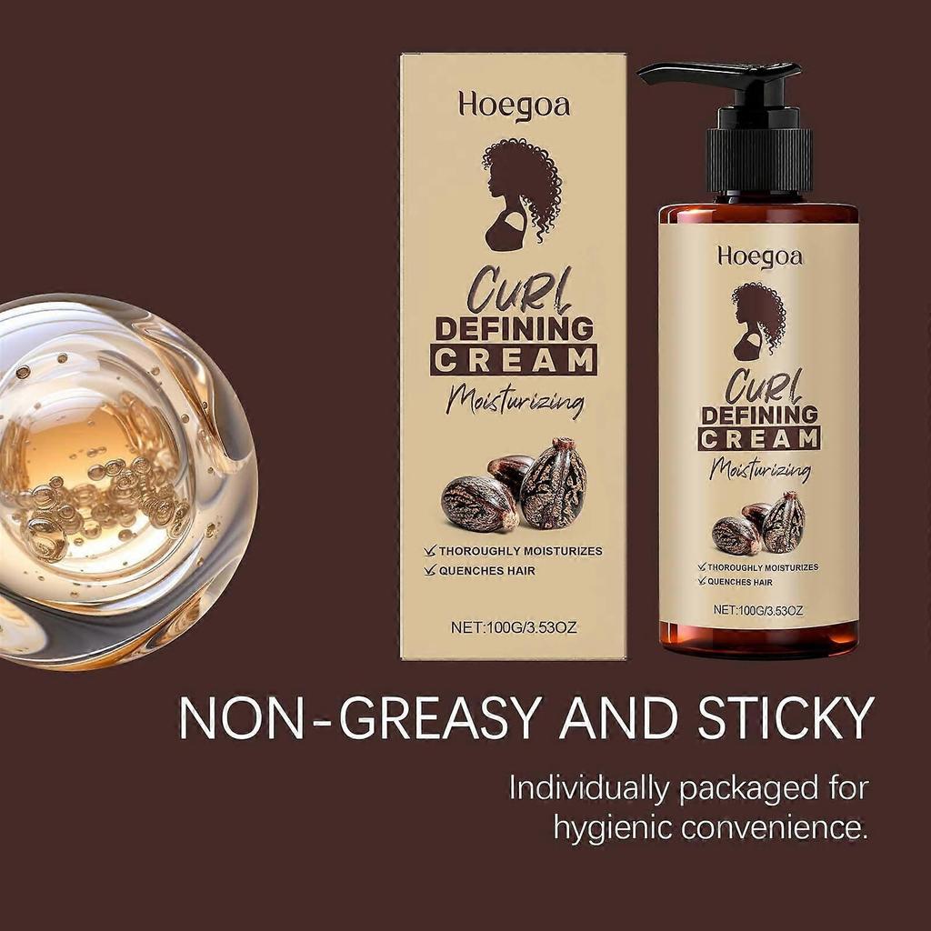 Pumpkin Seed Oil Curl Defining Cream, Anti Frizz Curling Cream for Enhances Wavy Hair and Curly Hair, Hydrating Hair Mask Long-Lasting Styling Curl Cr