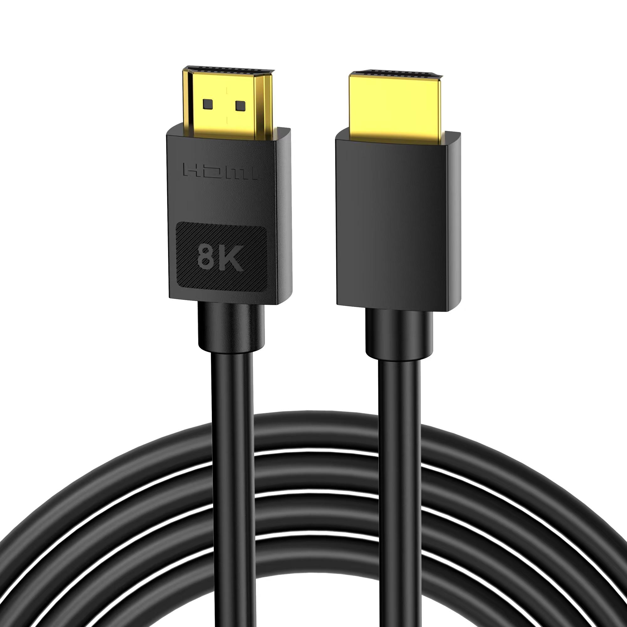 

10k 8k 4k HDMI 2.1 кабель 48 Гбит/с сверхскоростной HDMI-кабель 8K60 4K120 144 Гц eARC HDR10 совместим с Roku TV/PS5/HDTV/Blu-ray 1.65FT-0.5M