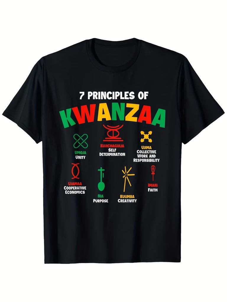 African American Heritage Festival T-Shirt - 7 Principles of Kwanzaa (Unity, Sel