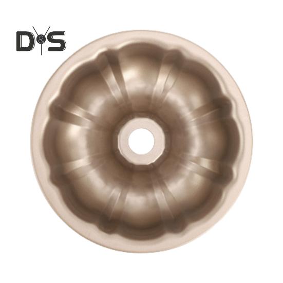 

Антипригарное кольцо для торта, рифленая трубчатая форма из углеродистой стали для кексов, желе, желе, шоколада, бант, тортов S золотистый