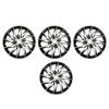 4Pcs Wheels Rim Cover Silver Black High Protection Stylish Sturdy 14 Inch Hubcap Wheel Covers for