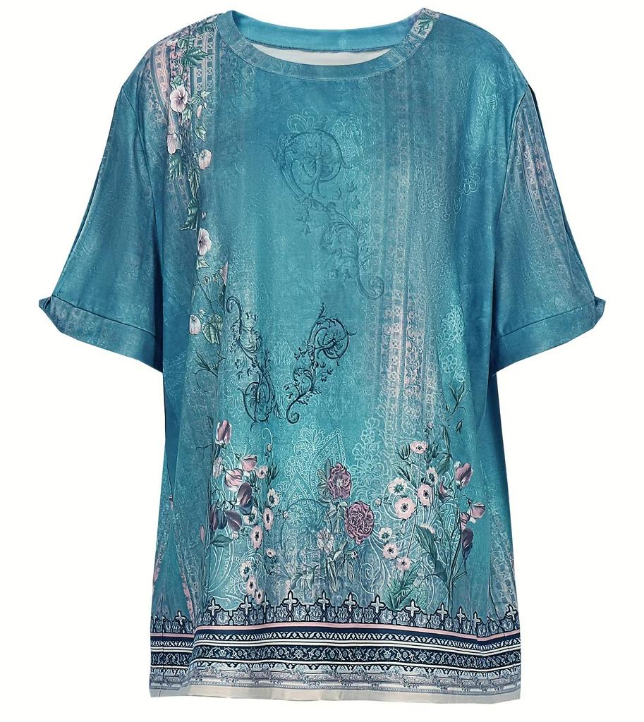 XXS-6XL Plus Size Summer Women's T-shirt Casual Loose Short Sleeve T-shirt Printed Vintage Tops Tees Streetwear Pullover