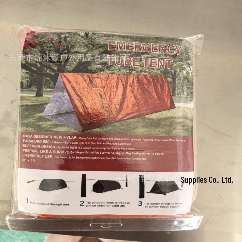 Portable Outdoor Emergency Tent & Thermal Sleeping Bag for Disaster Relief, Camping, and Cold Protection