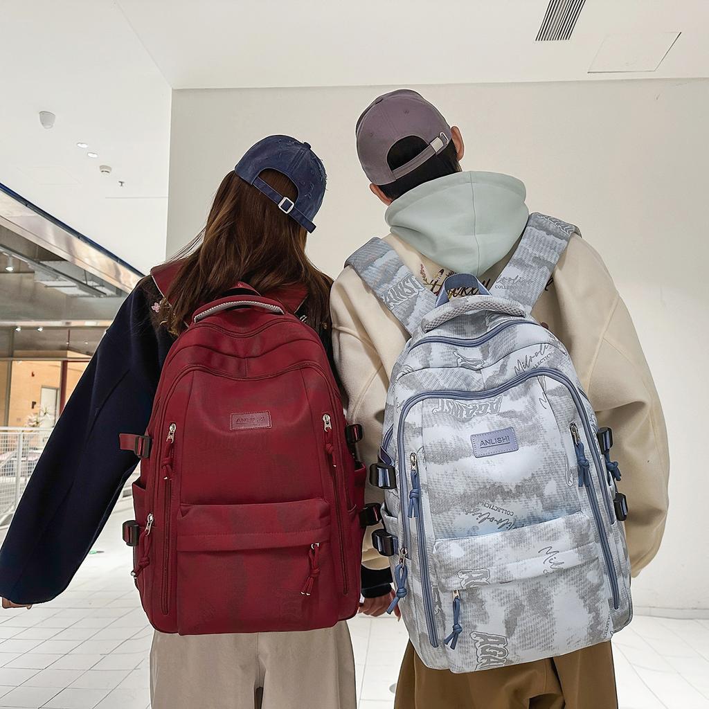 Schoolbag Japanese ins Campus Simple Versatile Backpack Female High School Student Junior High School Student School Bag Large Capacity Backpack Male