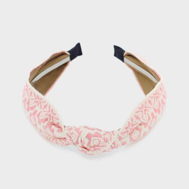 LALA Ethnic Imported Lace Hairband L-L Pink