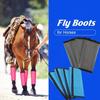 4pcs Adjustable Fly Boots for Horses Stay Up Not Sag Horse Leggings  for Preventing Flies