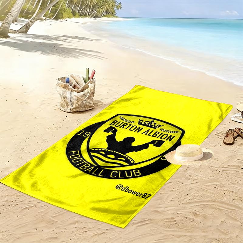 Burton Albion Fc Print Beach Towel Large Soft Quick Dry Towel For Beach Camping Swimming