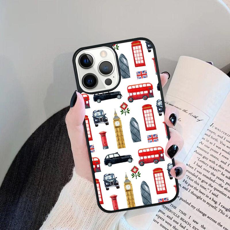 London Red Bus Big Ben Phone Case For iPhone 17 Air 16 15 13 12 11 14 Pro Max MAX 14 Plus Cover coque