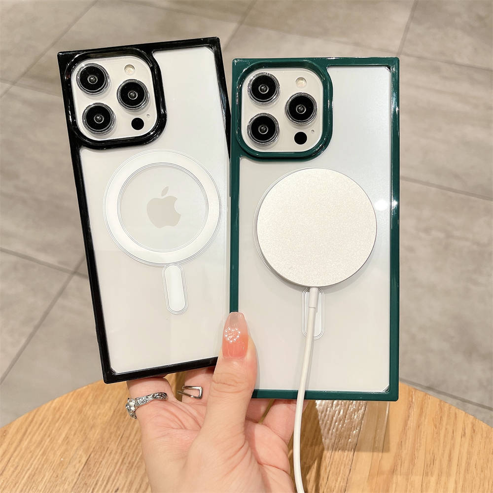 Husă magnetică pentru telefon cu încărcare fără fir Iphone 14 13 12 11 Pro Max 14pro 14 Plus 11 Husă din silicon antișoc acrilic transparent