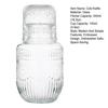 Retro-Wasserkaraffe und Gläserset Hitzebeständig 540ml Saftkrug mit 145ml Becher geprägtes Glas Teekanne Tassenset für Saft Eistee Wasser