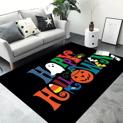 Lustiger Halloween-Teppich mit Druck für Zuhause Wohnzimmer Schlafzimmer Sofa Fußmatte Dekoration Kinder Spielbereich Teppich Bodenmatte Geschenk