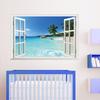 3D Sea View Natural Scenery False Window Wall Attachment Living Room Bedroom Removable Wall Sticker Room Decor