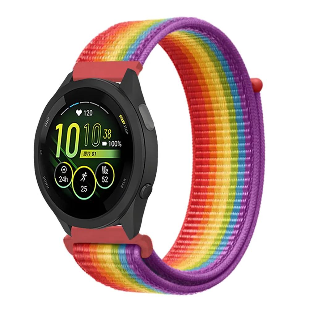 20mm 22mm Pletený nylonový smyčkový řemínek pro Garmin Forerunner 165 55 965 265 255 955 Venu 3 Náramek pro Garmin Active/Vivoactive 5
