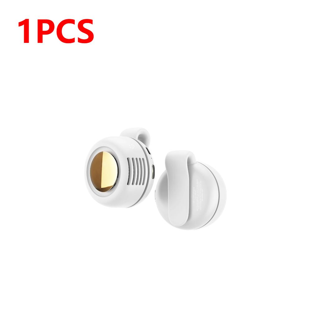 2/1PC Mini Clip Fan 3 Wind Speeds Portable Waist Clip Fans Leafless Personal Body Fan 900mAh Wireless Electric Air Circulators
