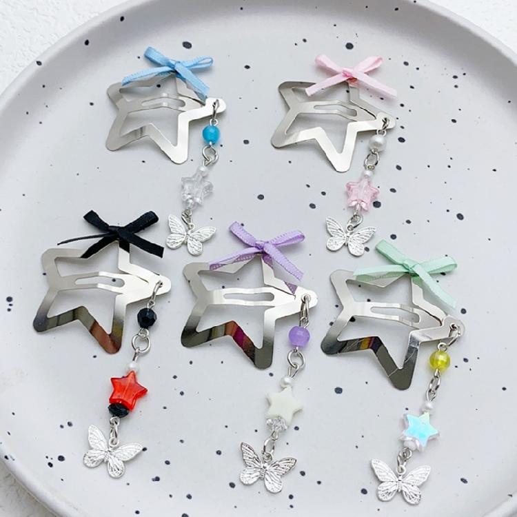 Elegant Butterfly Bows Clip with Fringed Detailing for Unique Style Hairpins