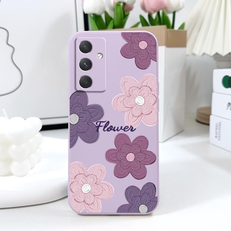 Funda de Teléfono con Flores Moteadas Para Samsung Galaxy A56 A36 A26 A16 A06 A55 A35 A25 A15 A05 A05S A54 A34 A24 A14 A04 A04S A04E 4G 5G C