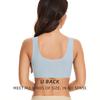 Plus Size Seamless Sports Bra Women Racerback Backless Design Wireless Breathable Yoga Running Bra