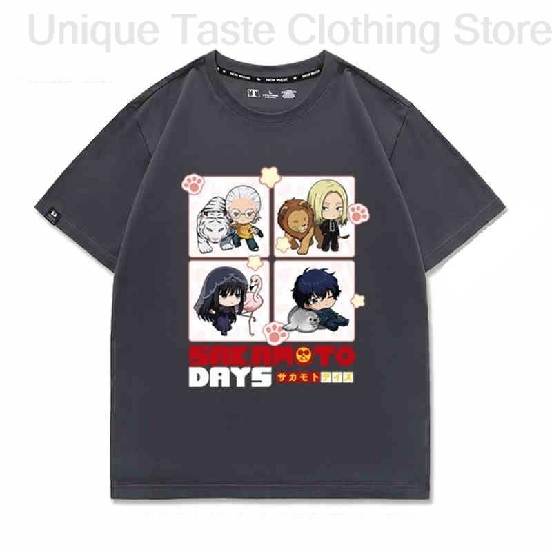 

SAKAMOTO DAYS T Shirt Unisex Women High Quality Cotton Short Sleeve Tee Tops Taro Sakamoto Shin Asakura Lu Shaotang Cartoon Tshirt S